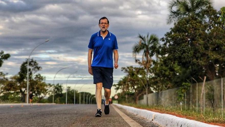 Imagen de Rajoy en Brasil, donde está de viaje oficial.