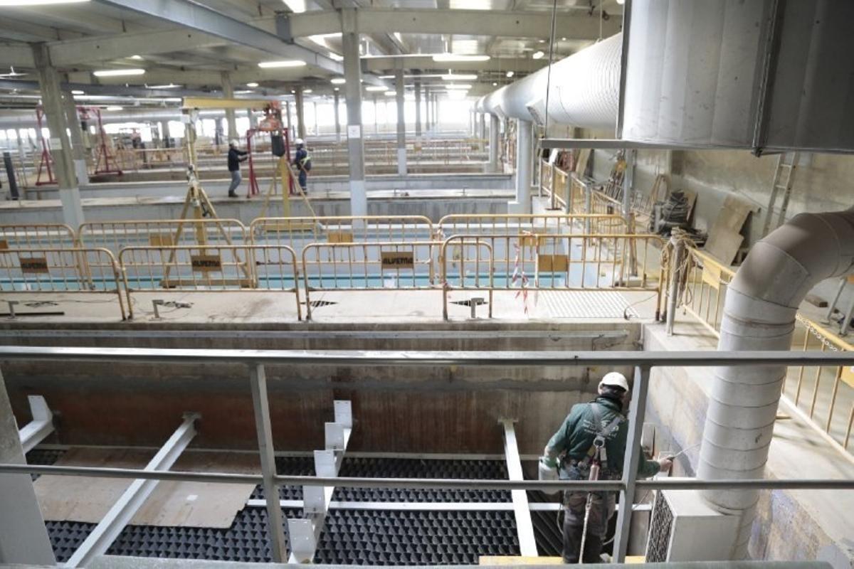 Instalaciones de la Depuradora de Zaragoza.