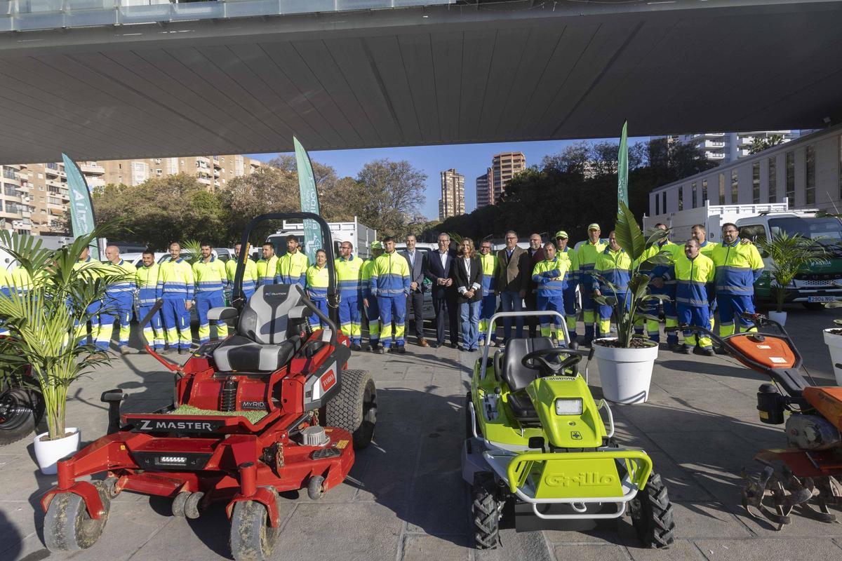 Benidorm presenta un nuevo servicio de conservación y limpieza de zonas verdes gestionado por Actúa