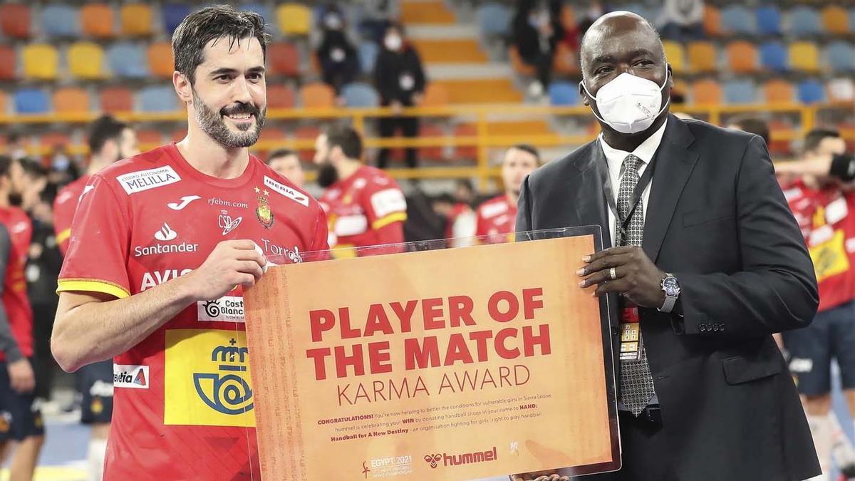 Raúl Entrerríos fue elegido MVP del partido