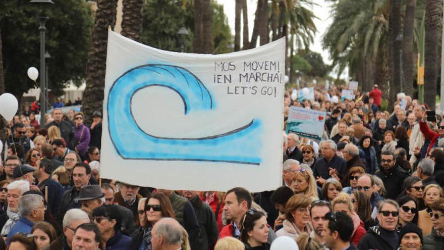 Manifestación contra el decreto del catalán en Palma.
