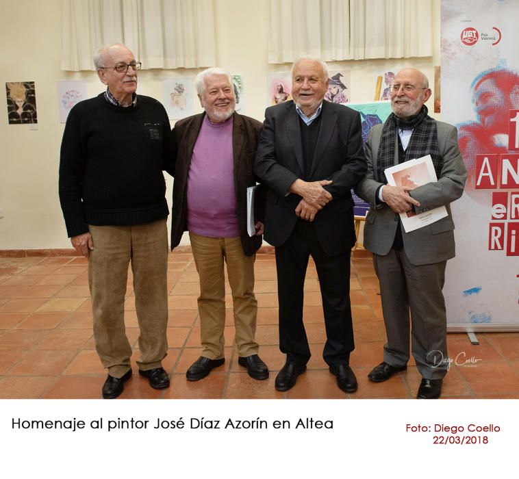 El pintor José Díaz Azorín, homenajeado en Altea