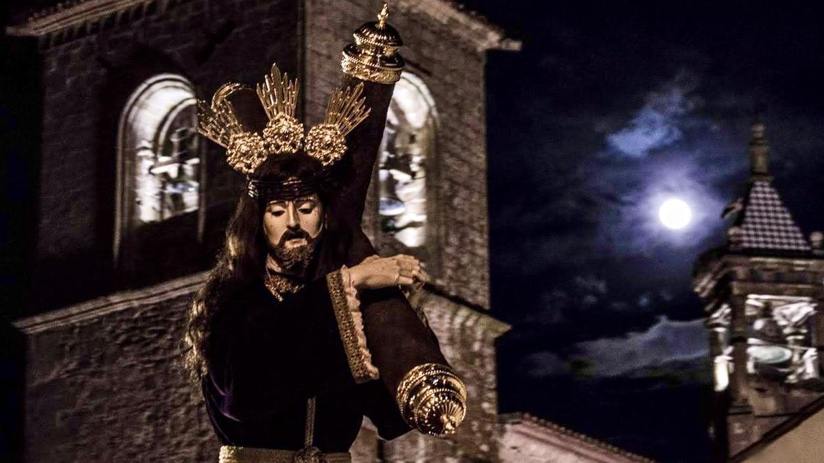 Imagen de Nuestro Padre Jesús Nazareno en la parte antigua de Trujillo.