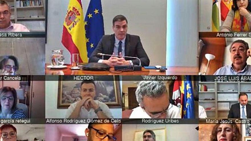 Reunión telemática de la ejecutiva federal del PSOE.