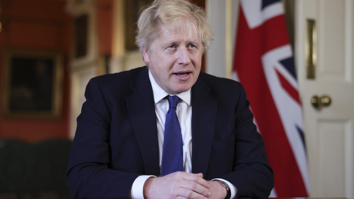 El primer ministro británico, Boris Johnson, durante su mensaje a la nación.
