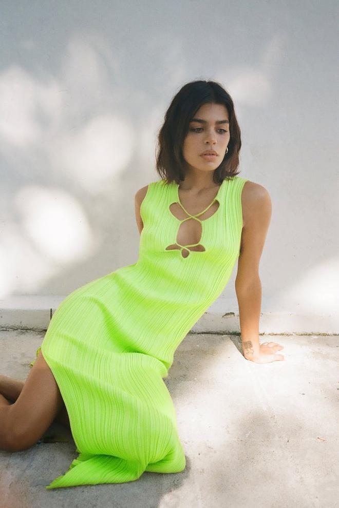 Vestido Zara verde