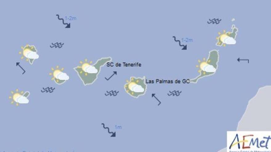 Mapa del tiempo de la Aemet para este jueves, 1 de diciembre de 2016.