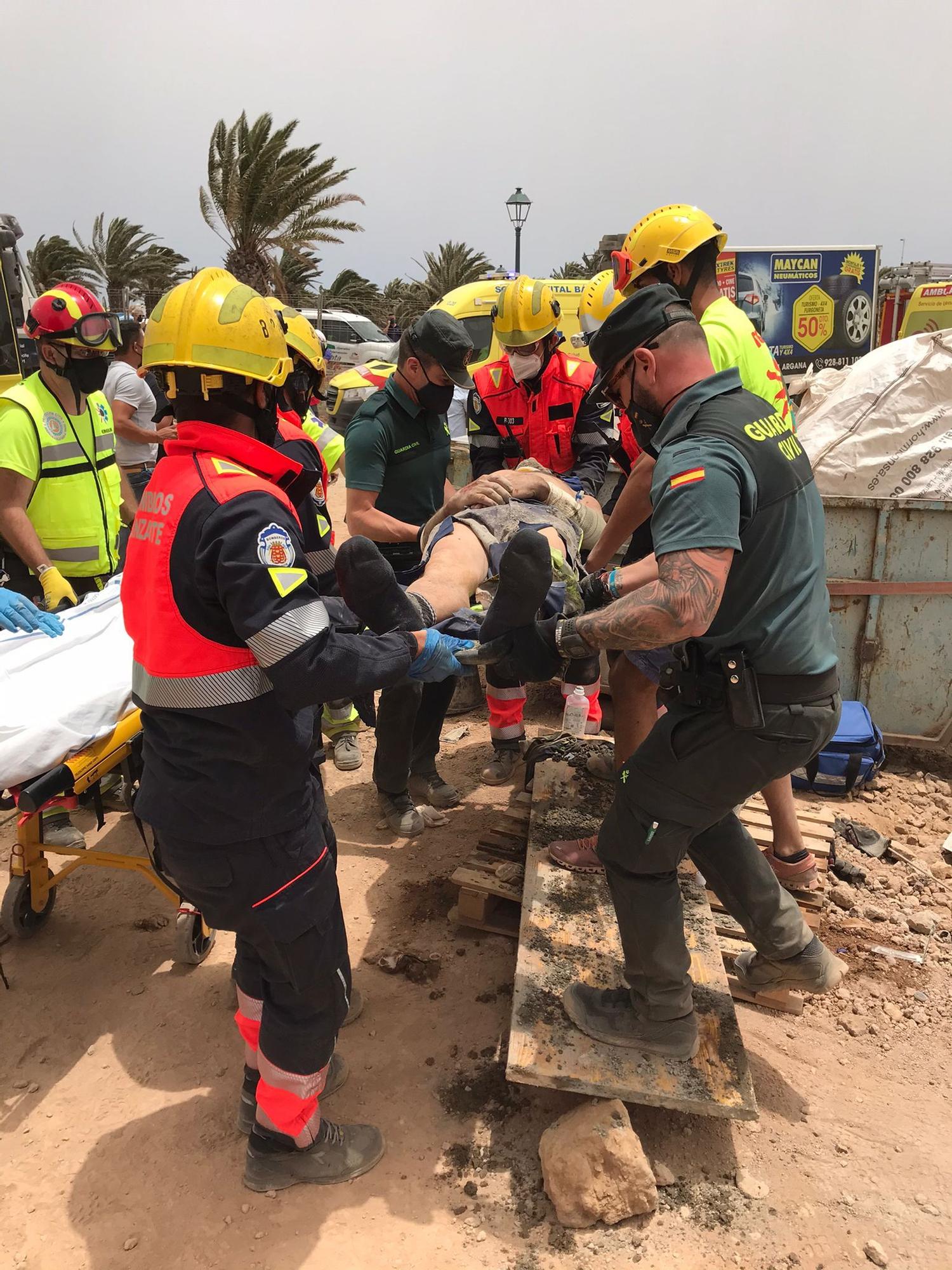 Accidente en una obra en Costa Teguise (09/06/21)