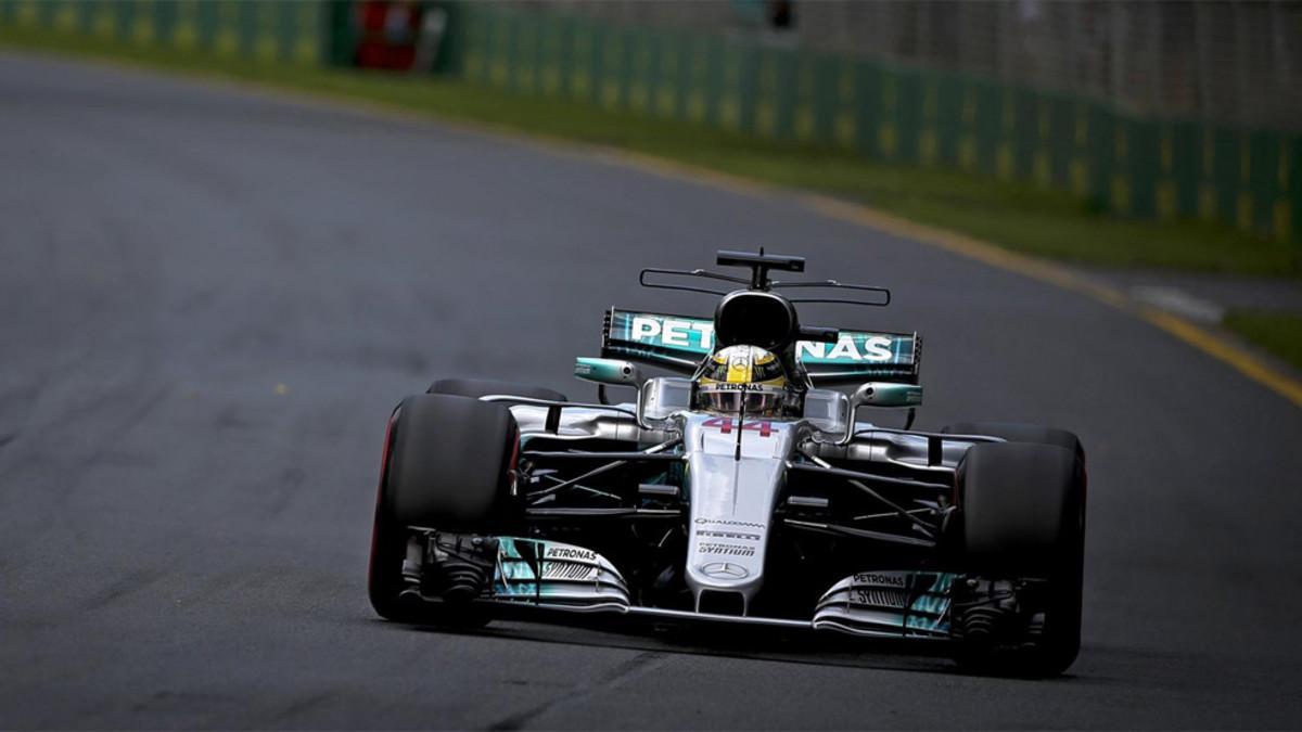 Imagen de archivo de Lewis Hamilton al volante de su Mercedes