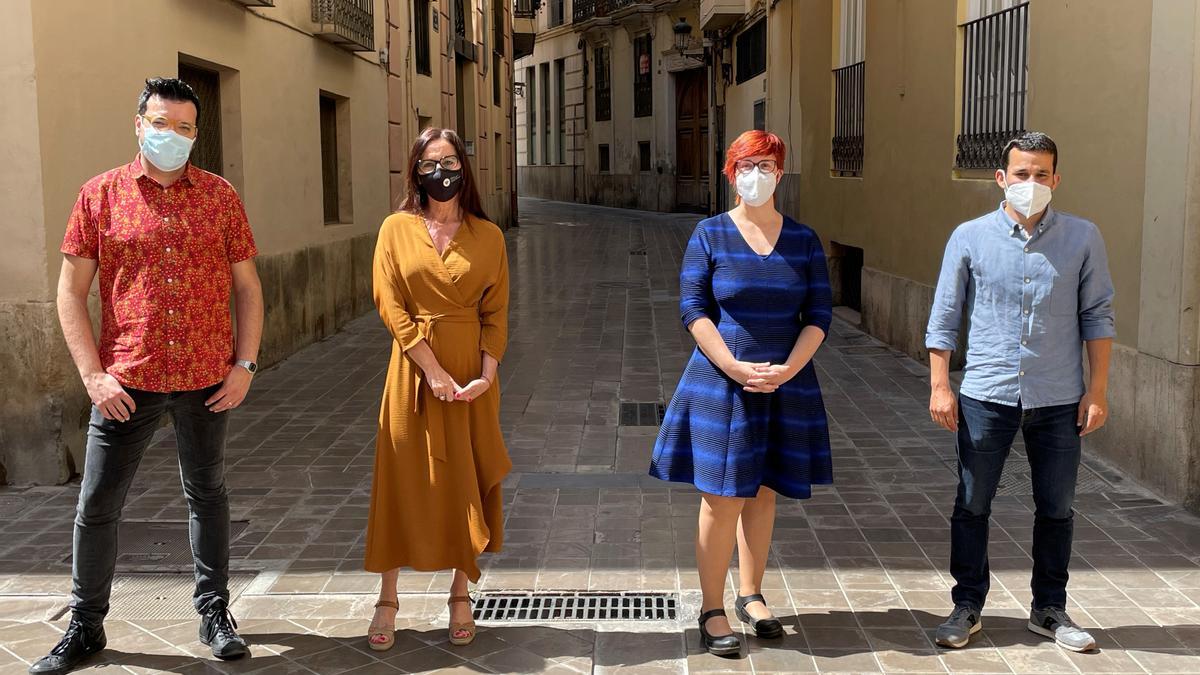 Amadeu Mezquida, Maria Josep Amigó, Àgueda Micó y Vicent Marzà