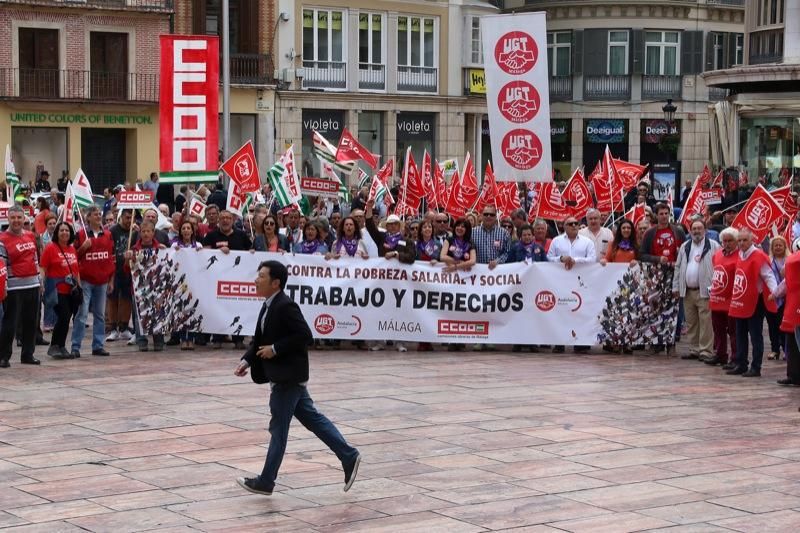 Manifestación del Primero de Mayo en Málaga