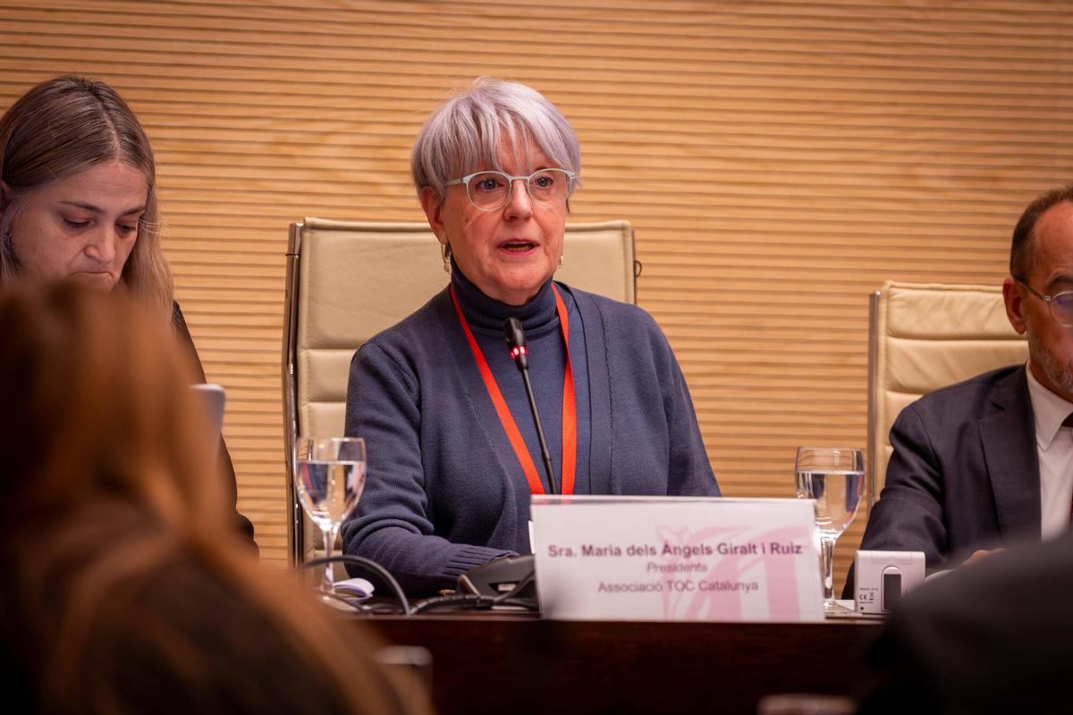 Comparecencia en el Parlament de Marià dels Àngels Giralt, presidenta de TOC Catalunya.