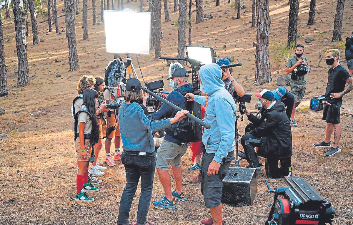Rodaje de una producción audiovisual en Canarias.
