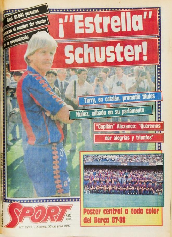 1987 - Bernd Schuster, protagonista en la presentación del nuevo Barça