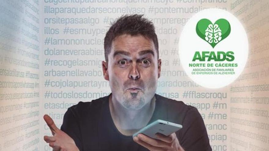 Cartel del monólogo de Álex clavero a favor de Afads.