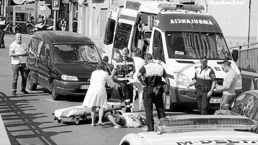 atropello CON UN HERIDO EN El túnel de aCCESO a onda