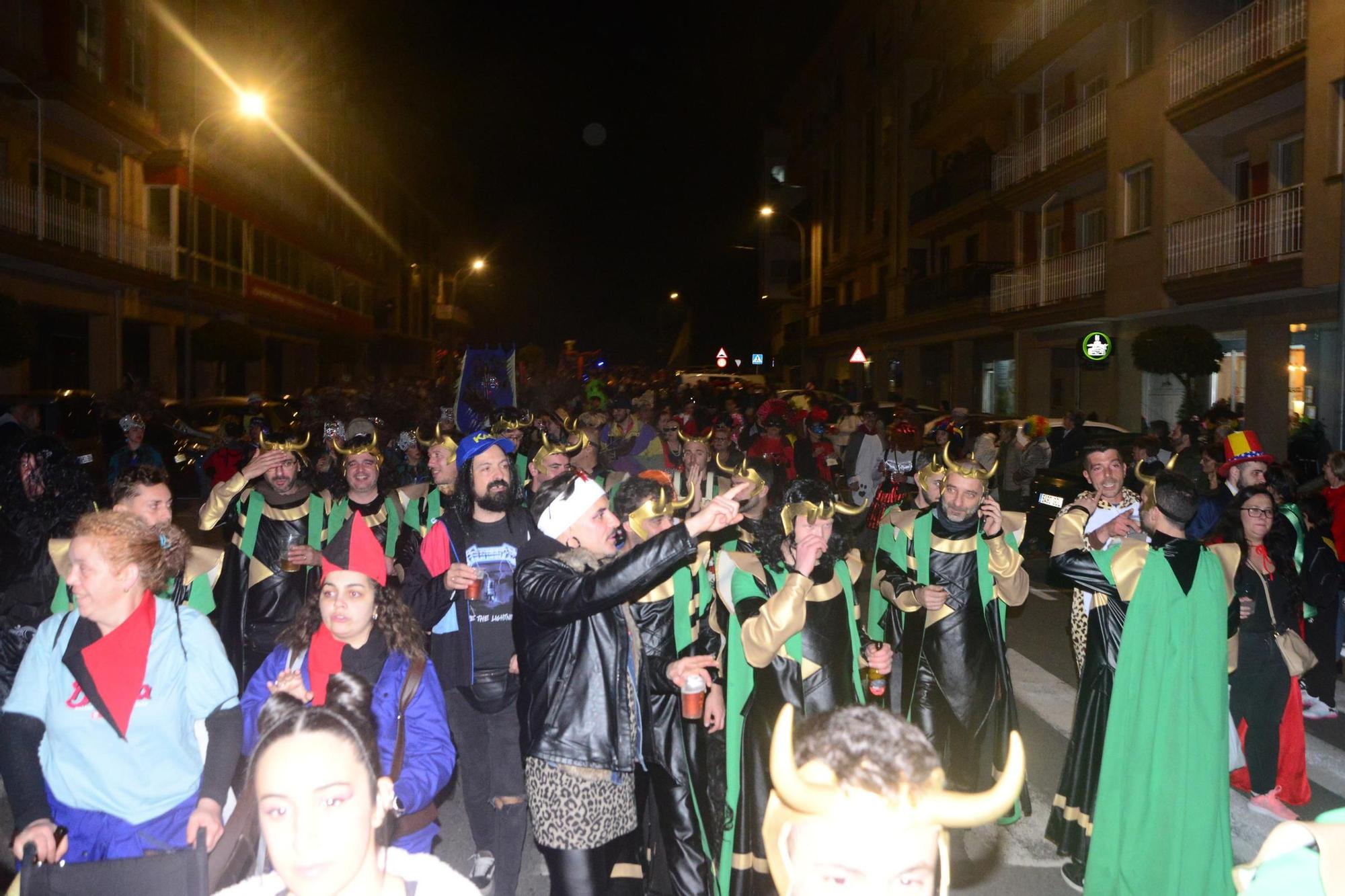 El Enterro da Sardiña nocturno en Moaña