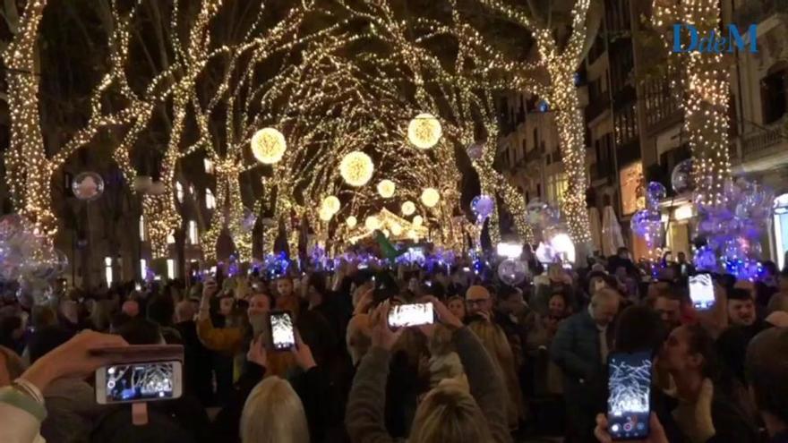 Así ha sido el encendido de las luces de Navidad en Palma