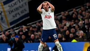 Kane lamentándose durante un partido de Premier League