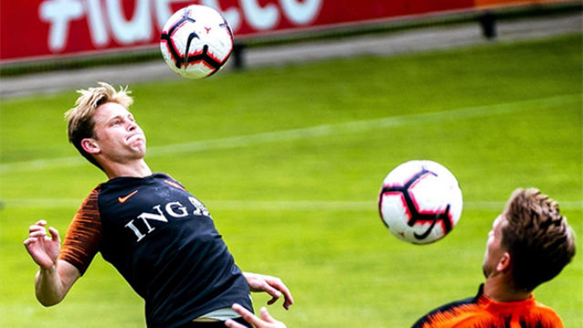 ¡Vaya golazo! De Jong se luce en el entrenamiento de Holanda