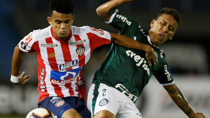 Díaz, en el duelo ante Palmeiras de la Copa Libertadores.