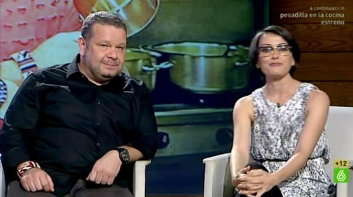 Alberto Chicote amb Thais Villas a ’El intermedio’ (La Sexta).