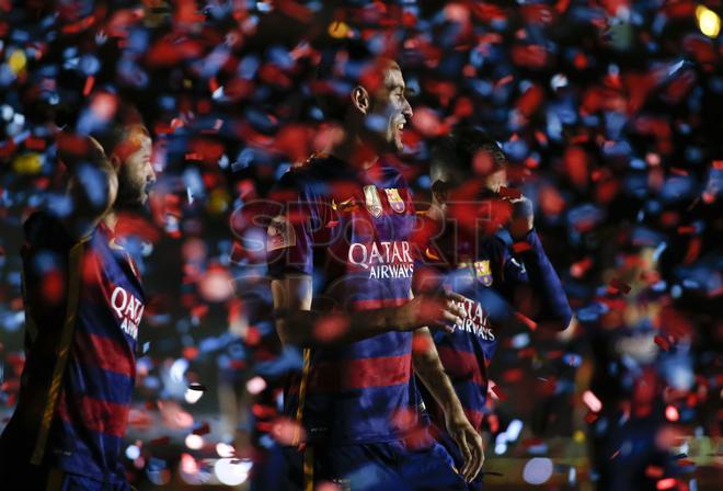 La fiesta del Doblete en el Camp Nou