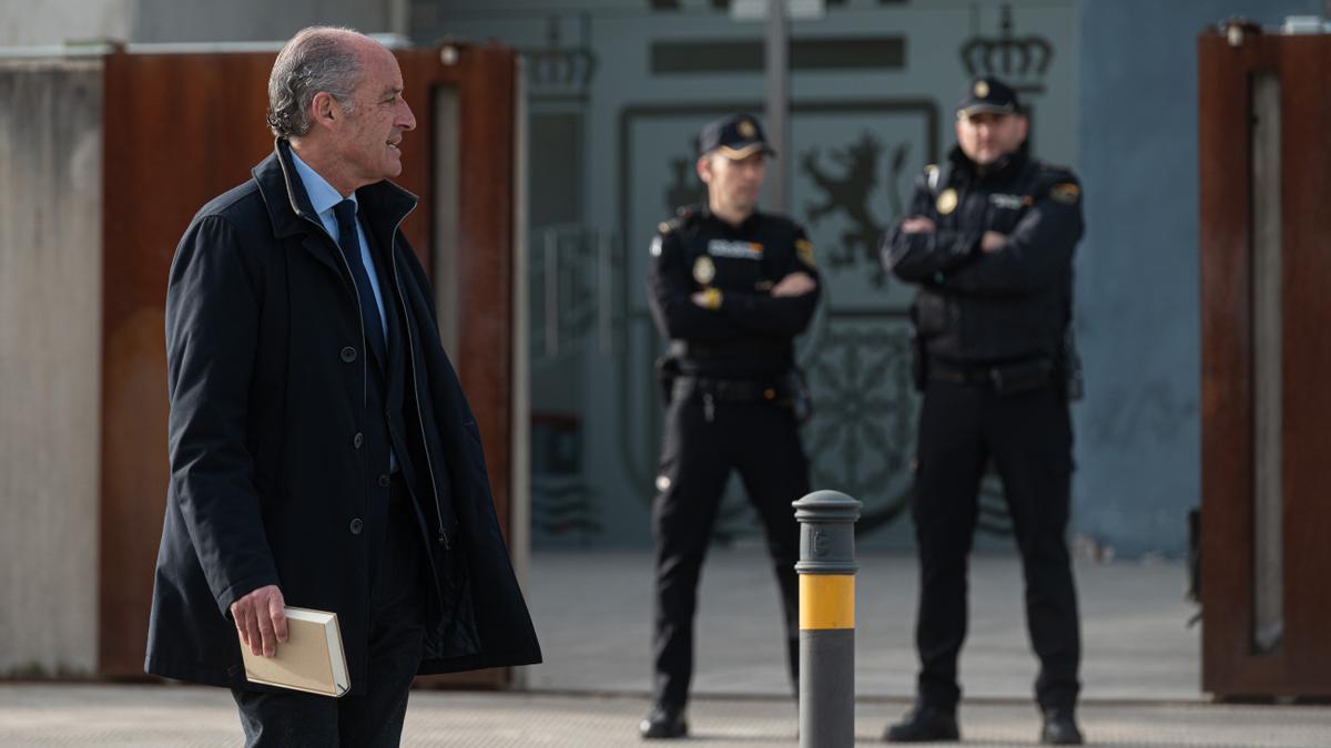El expresidente de la Generalitat, Francisco Camps, llega a la Audiencia Nacional en una imagen del pasado 20 de febrero.