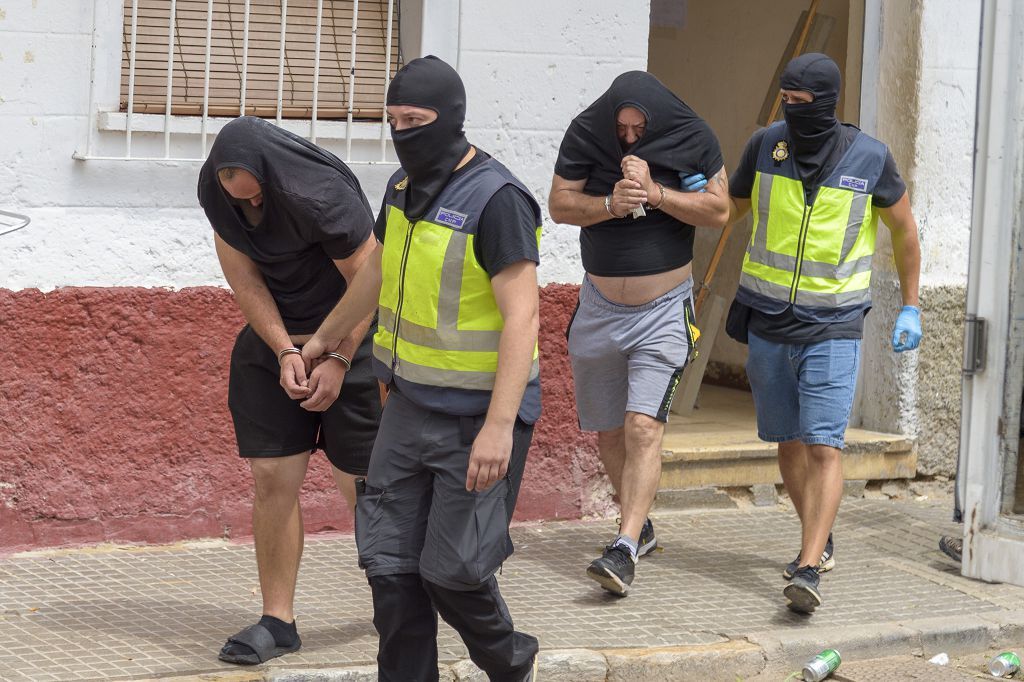 Así ha sido el operativo de la la Policía Nacional en Lo Campano contra el tráfico de droga