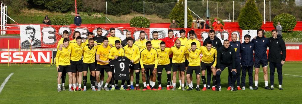 Entrenamiento del Sporting en Mareo.