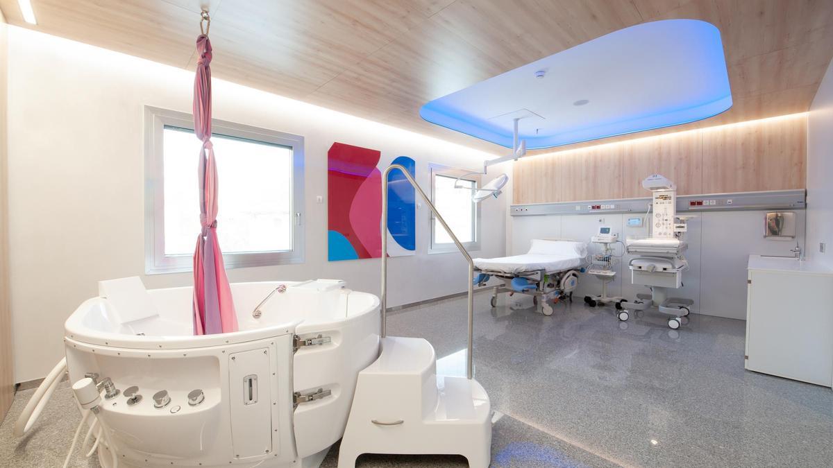 Sala de partos de la nueva Unidad de Obstetricia de Clínica Rotger.