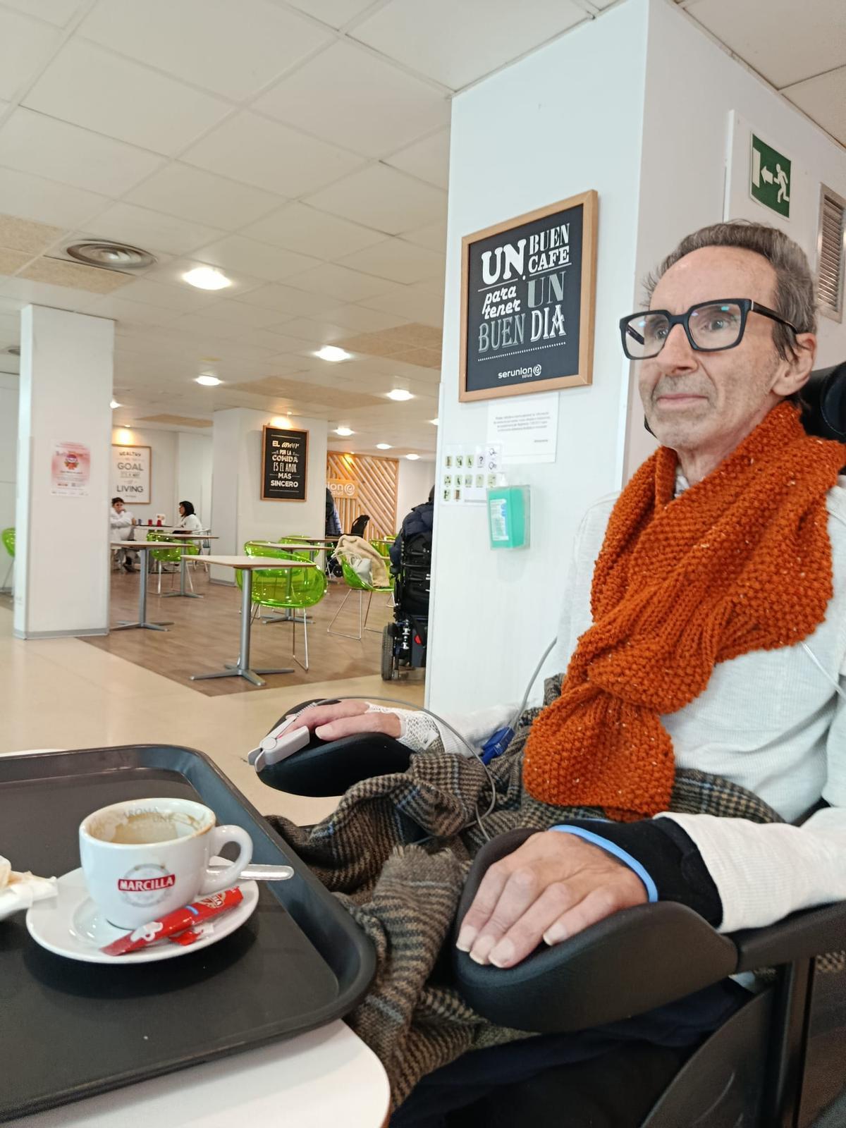 Emilio, en el centro hospitalario de Toledo.