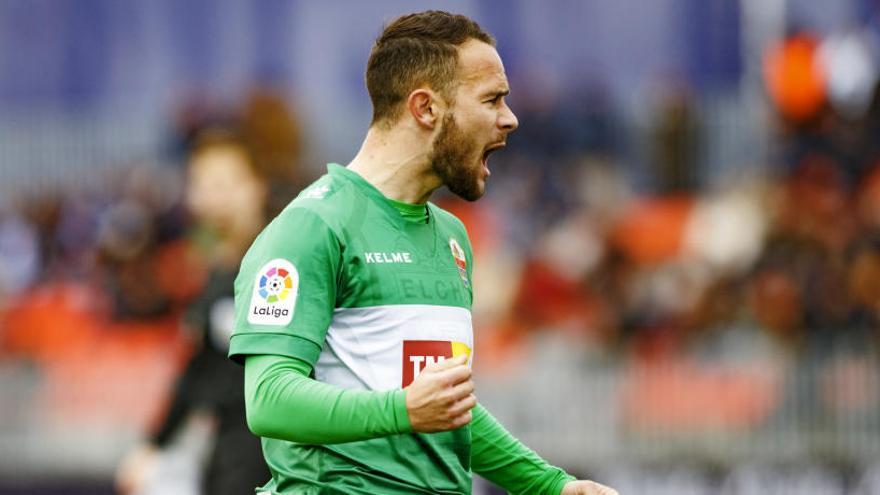 Iván Sánchez, durante el encuentro de este domingo frente al Rayo Majadahonda