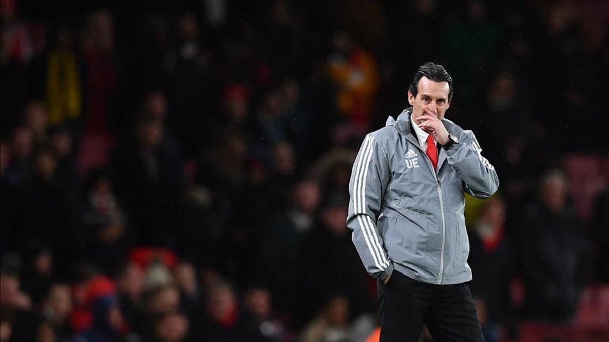 Unai Emery, durante la derrota ante el Eintracht