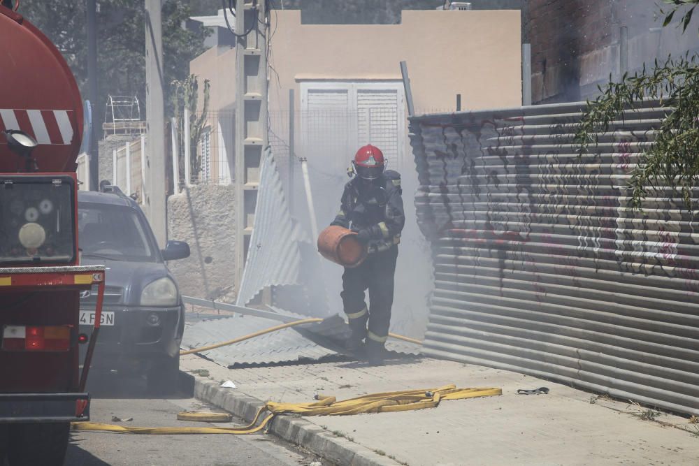 Incendio en un edificio okupado de Ibiza