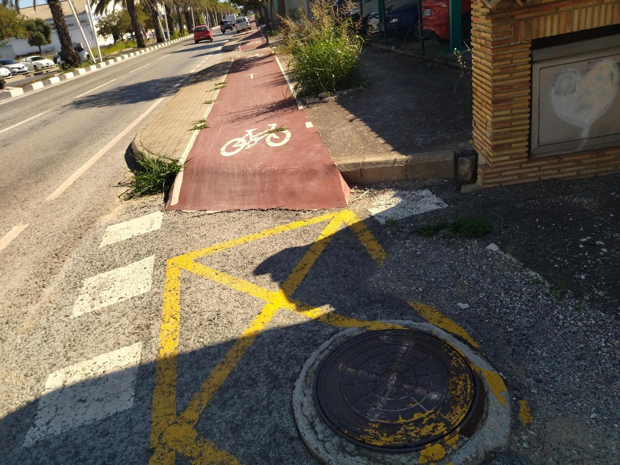 El carril bici más desastroso está en Dénia