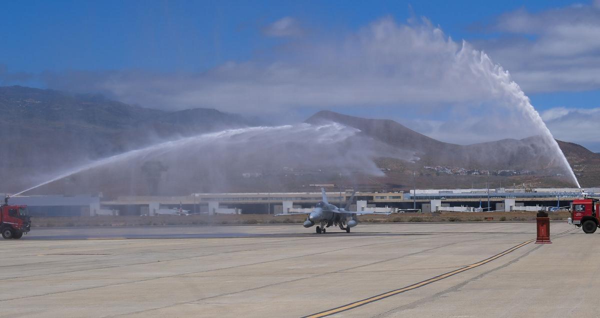 Llegada de los aviones Eurofighter a la Base Aérea de Gando, en Gran Canaria Llegada de los aviones Eurofighter a la Base Aérea de Gando, en Gran Canaria