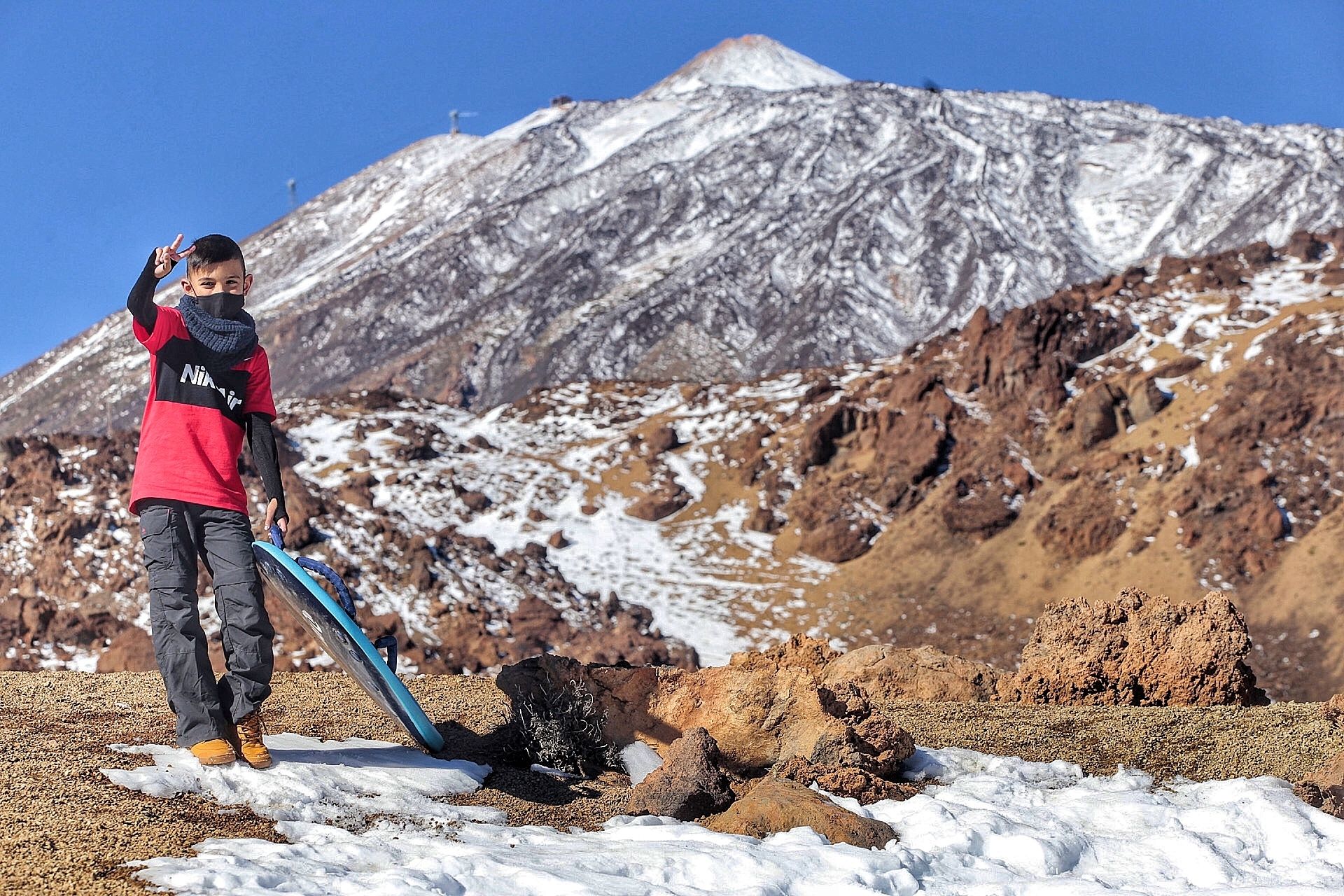 Jornada de nieve en El Teide