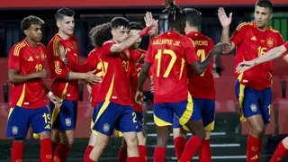 La selección española se divierte al ritmo de Pedri en Son Moix