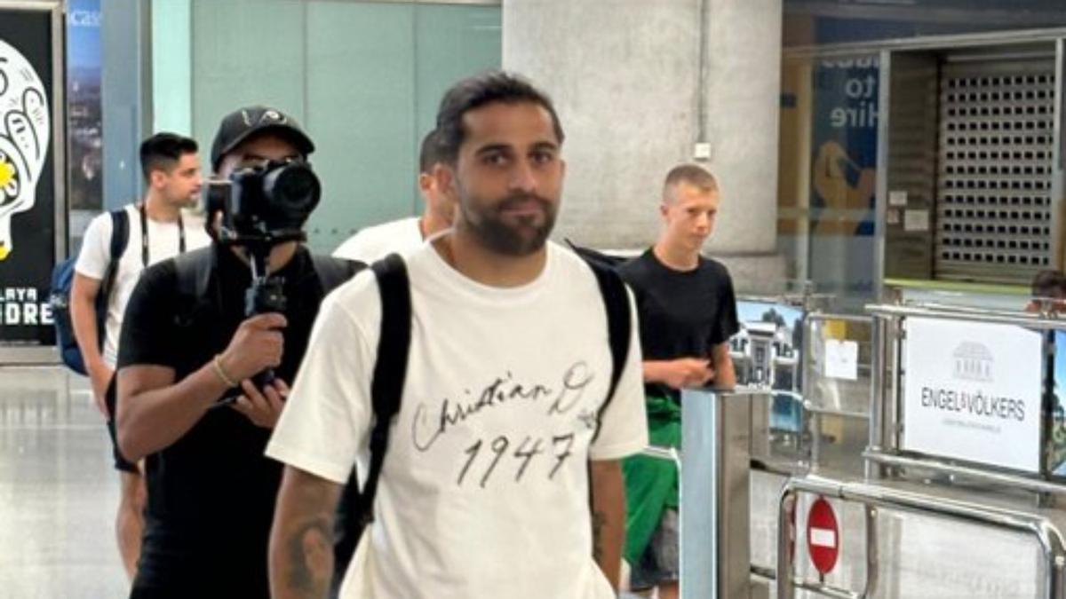 Ricardo Rodríguez en su llegada a Málaga