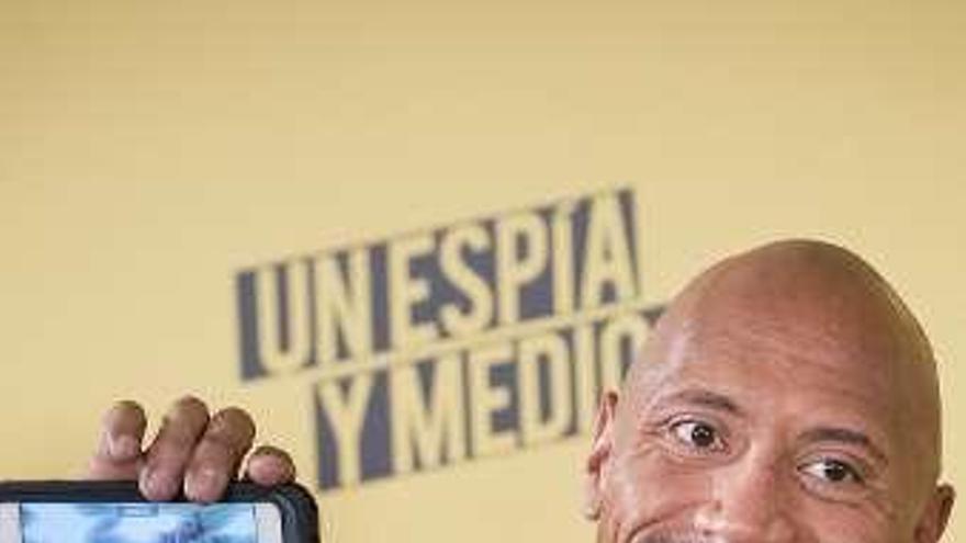 Dwayne Johnson, ayer. // Efe