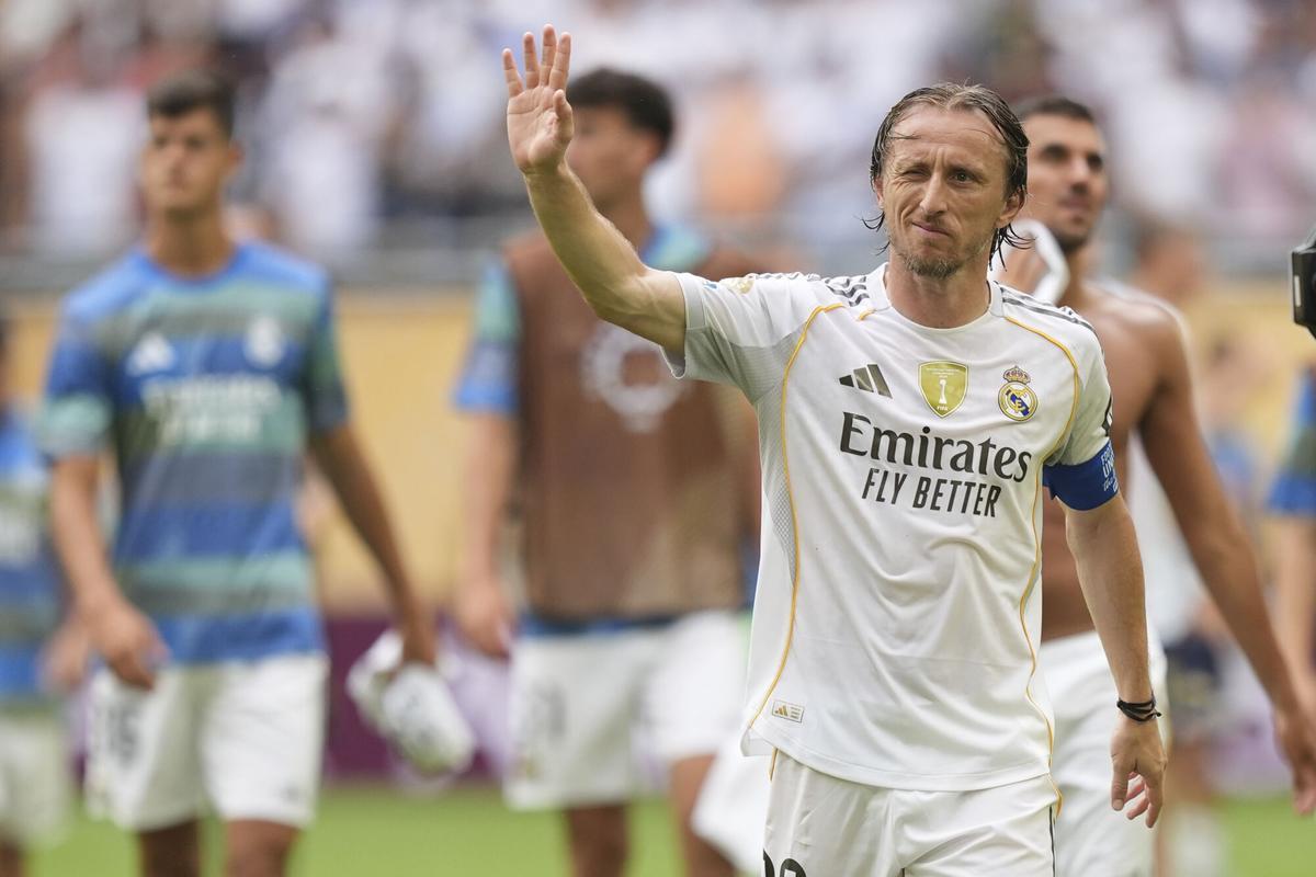 Luka Modric, durante el partido frente a la Juventus.