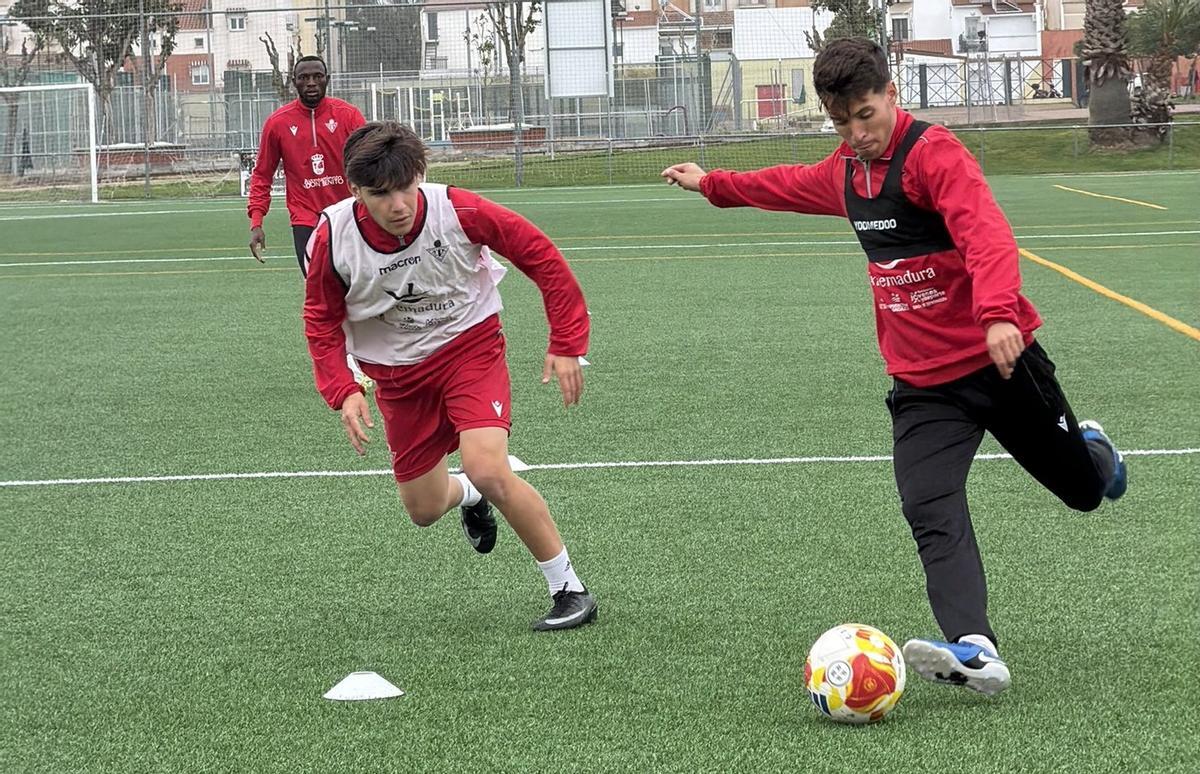 Entrenamiento del Don Benito esta semana.