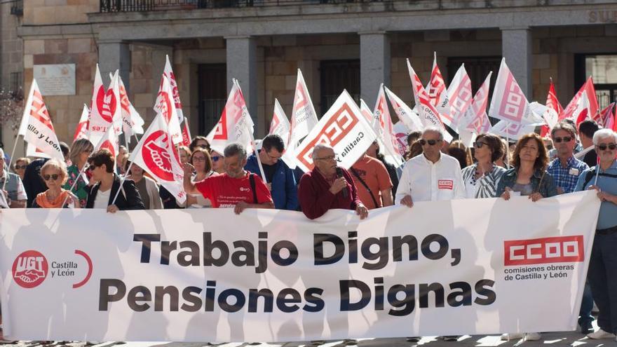 Manifestación de los jubilados zamoranos.