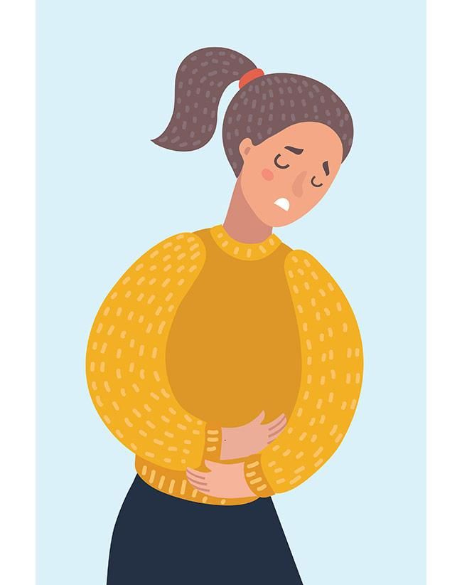 Mujer con endometriosis