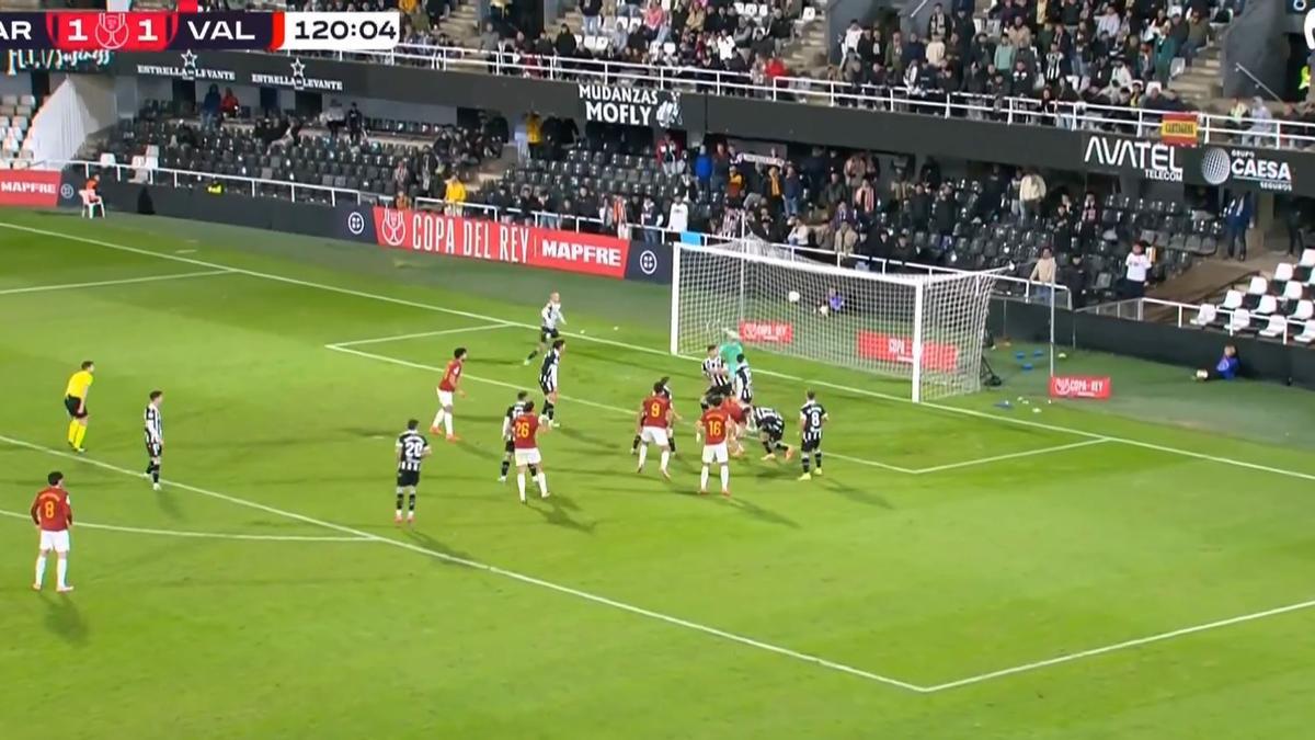 Así ha sido el gol de la victoria del Valencia en Cartagena Así ha sido el gol de la victoria del Valencia en Cartagena