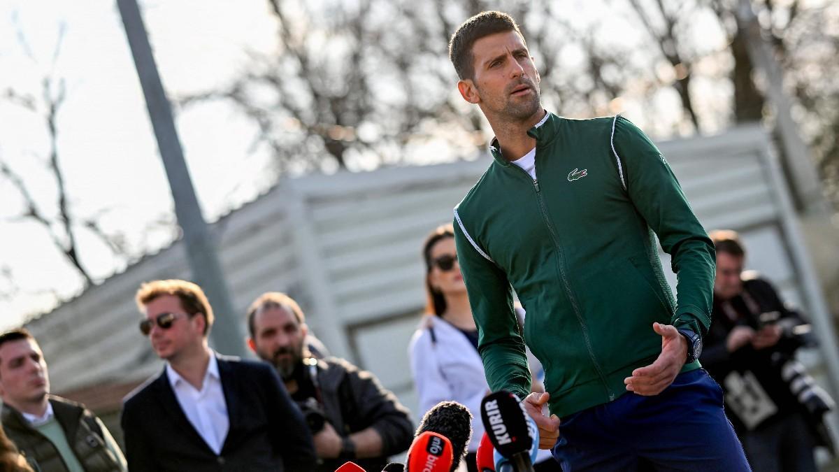 Djokovic, durante la rueda de prensa
