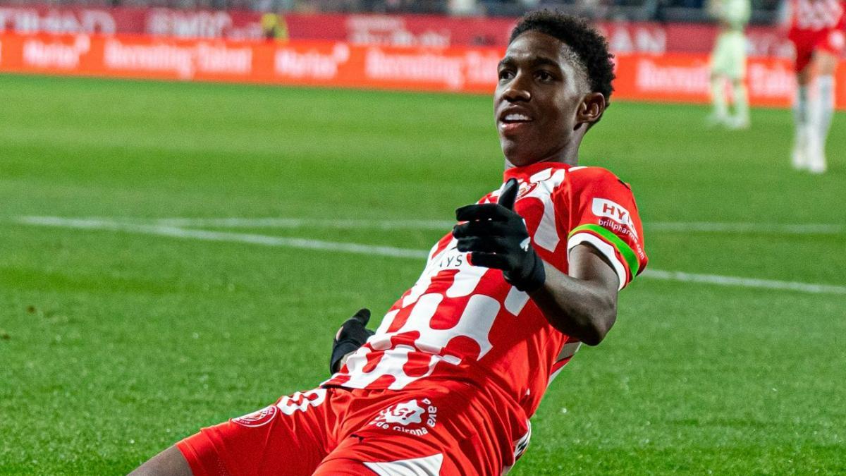 Yaser Asprilla, goleador ante la UD Las Palmas