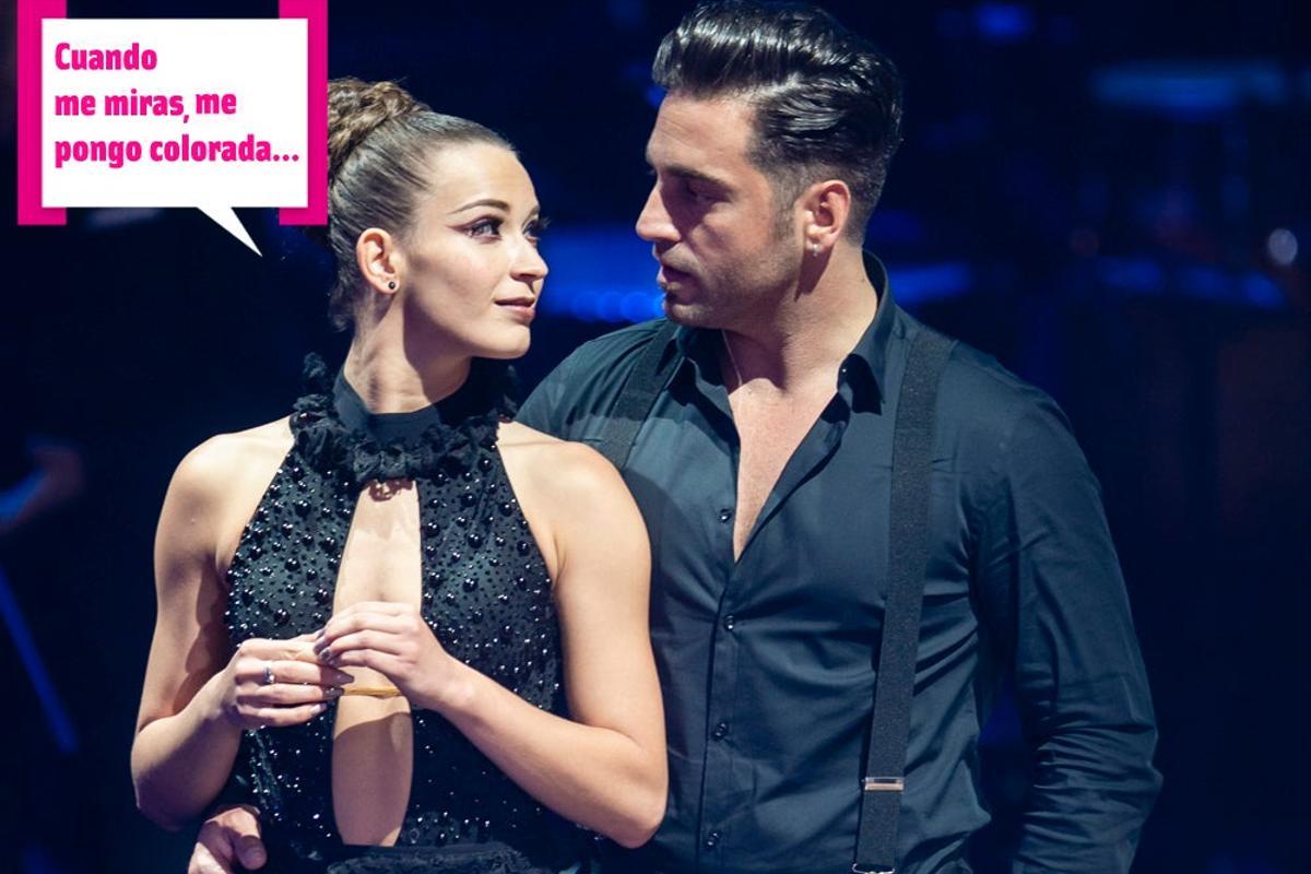 David Bustamante y Yana Olina se miran mientras esperan la valoración del jurado David Bustamante y Yana Olina se miran mientras esperan la valoración del jurado