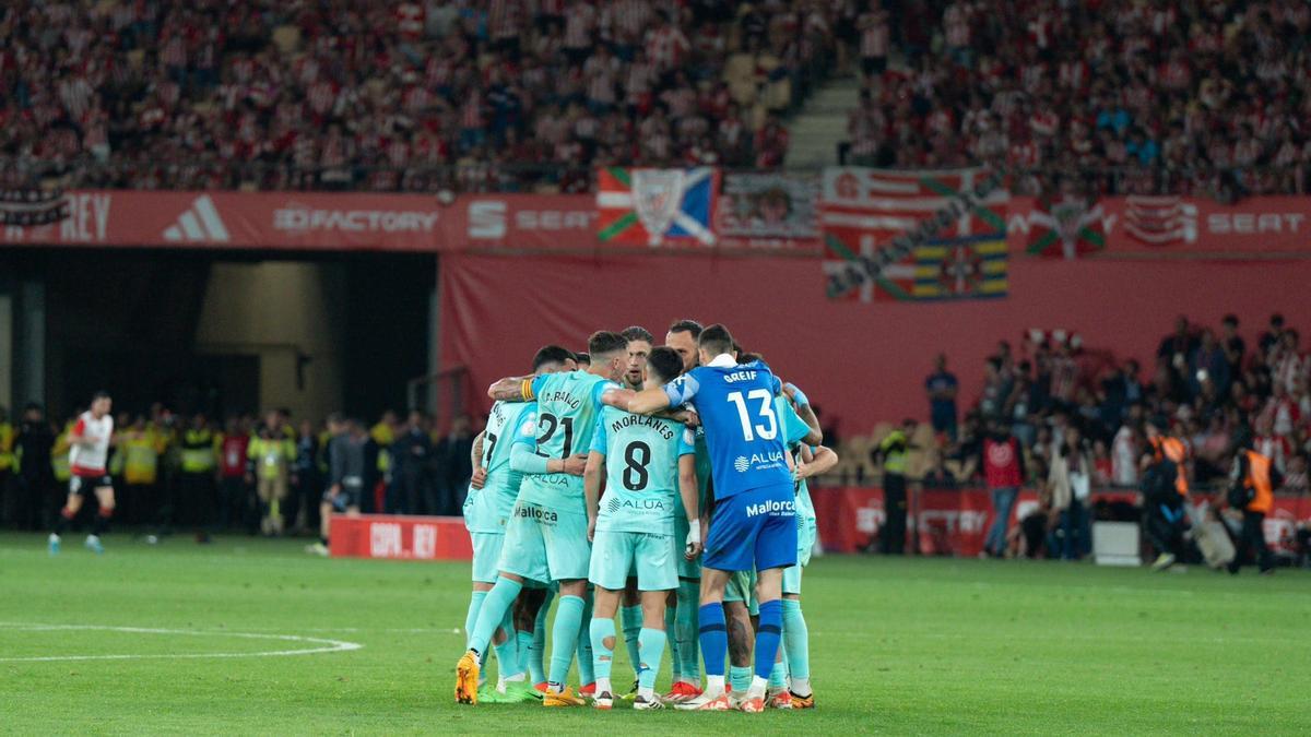El Mallorca durante el partido ante el Athletic de Bilbao